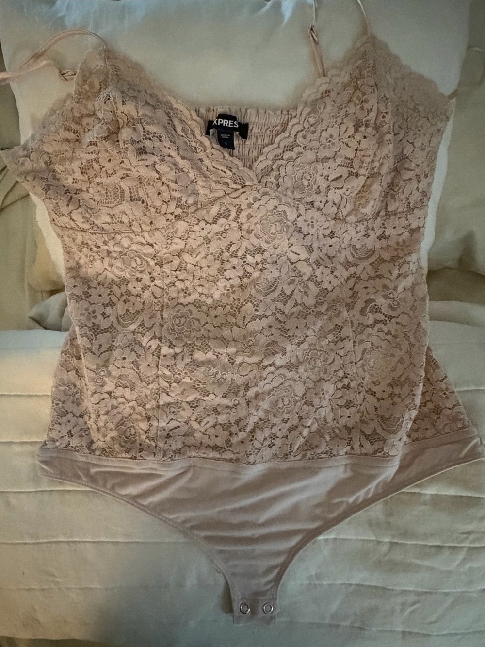 Express Blush Lace Bodysuit